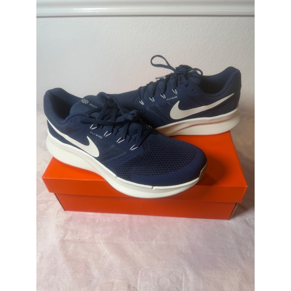 Nike Swift 3 Mens‎ Running Shoes Midnight Navy White Size 11.5